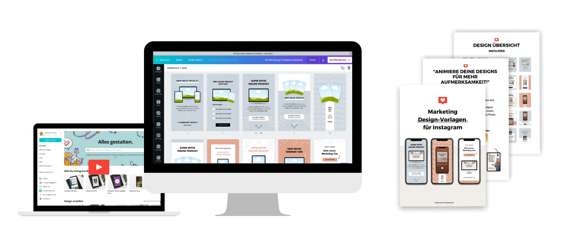 40 Canva-Vorlagen für dein Marketing Marketing Templates zur Vermarktung deiner Online Produkte