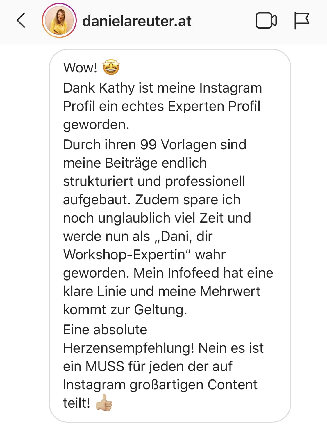 Feedback von danielareuter.at