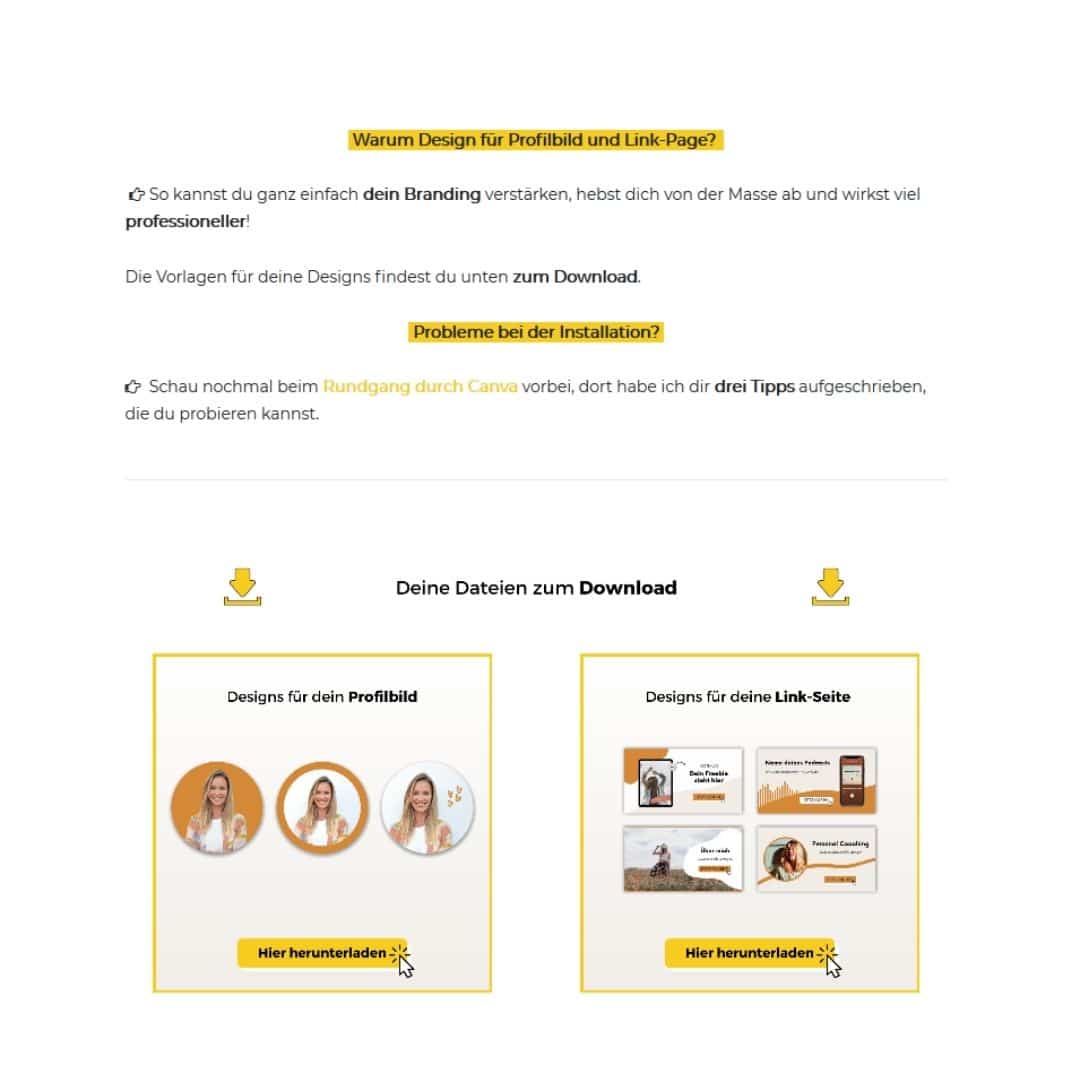 Onlinekurs Seiten Design Onlinekurs Lektion Design Beispiel