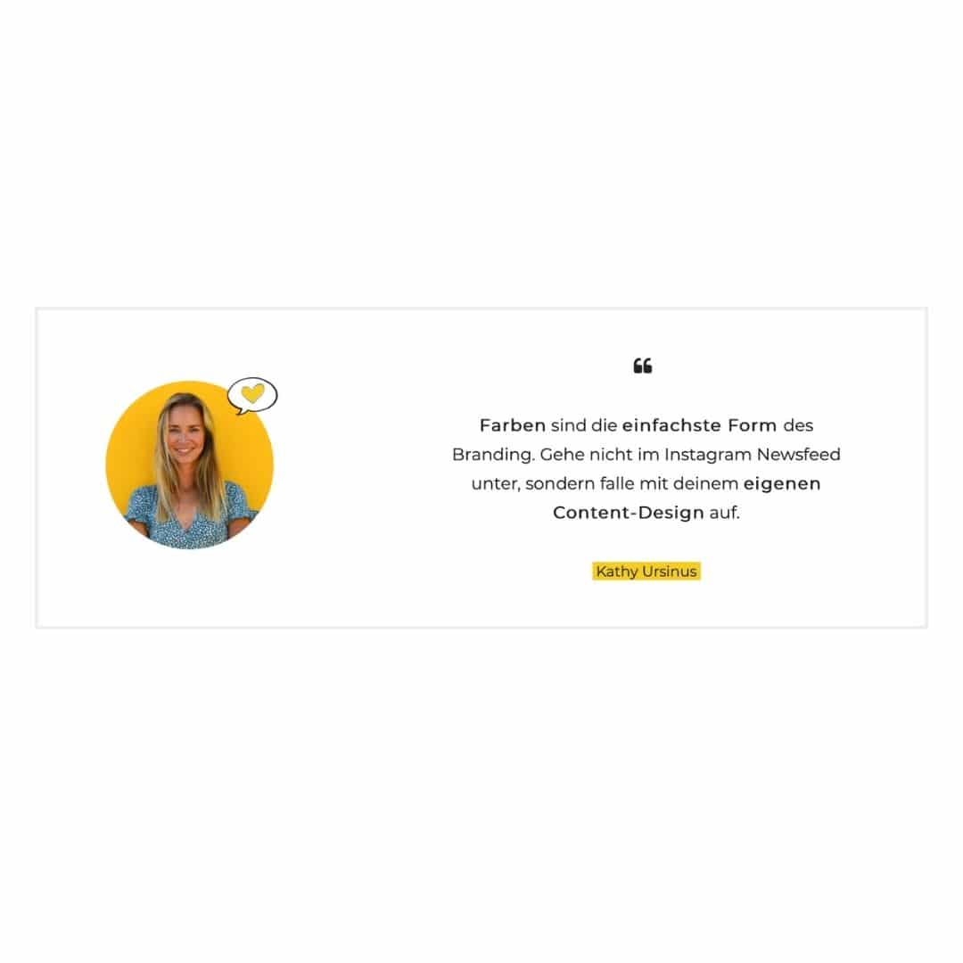 Onlinekurs Zitat-Feld Zitat mit Foto Onlinekurs Design Beispiel