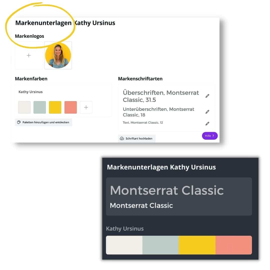 Markenunterlagen hinterlegen in Canva Pro