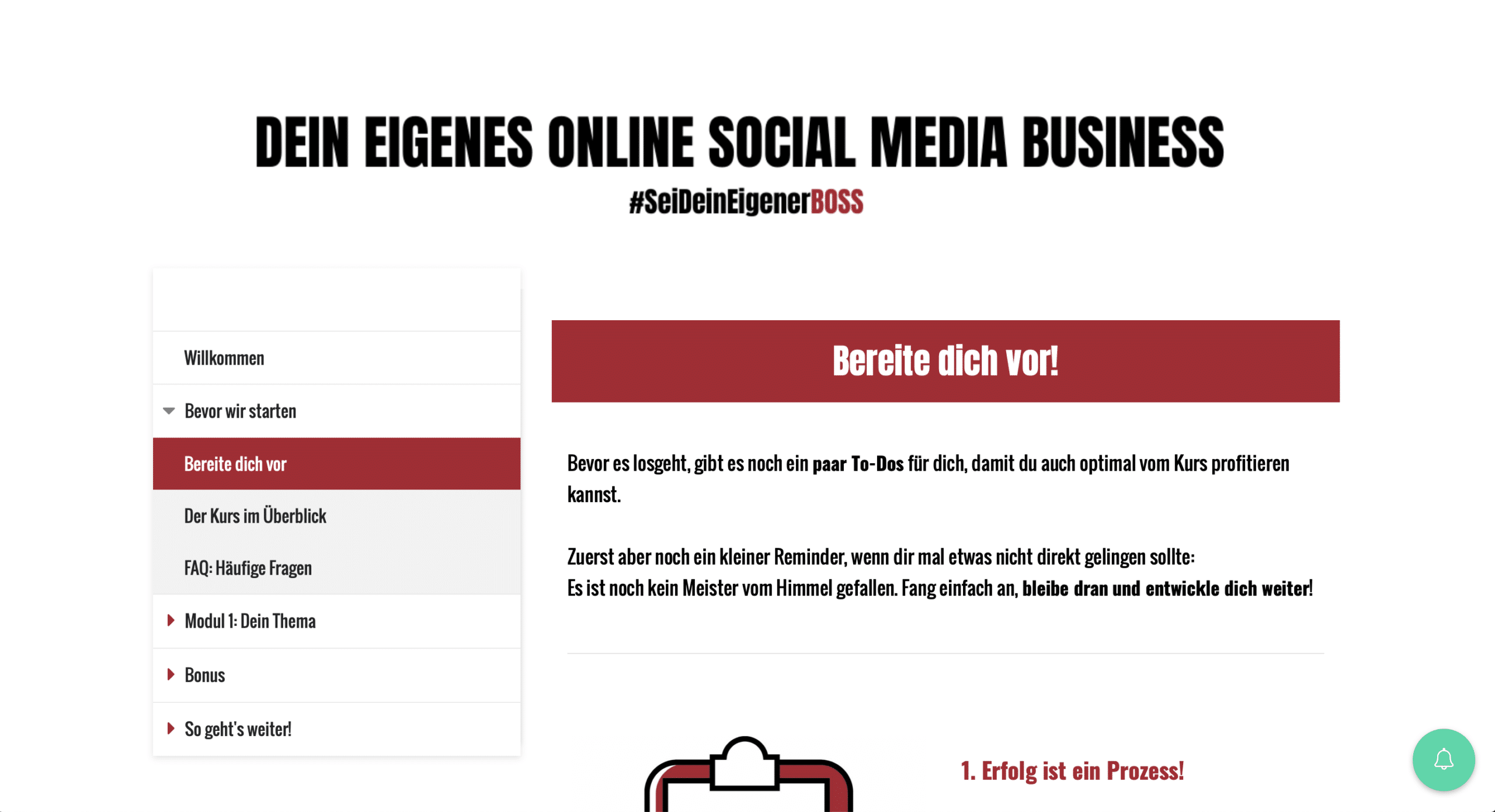 Onlinekurs Design Beispiel Elopage - BlogDichHoch Academy