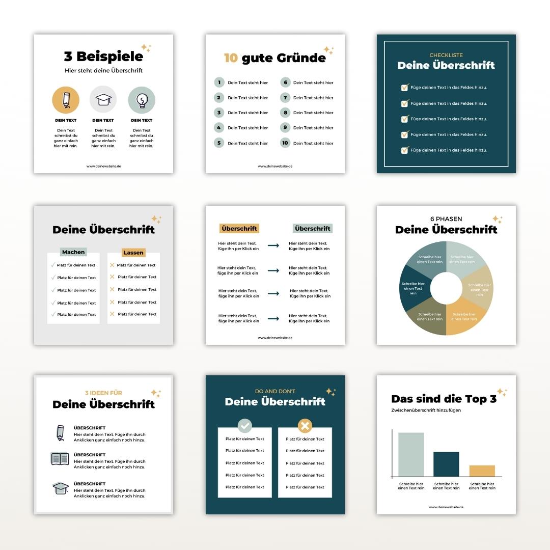 99 Design-Vorlagen für Infografiken auf Instagram