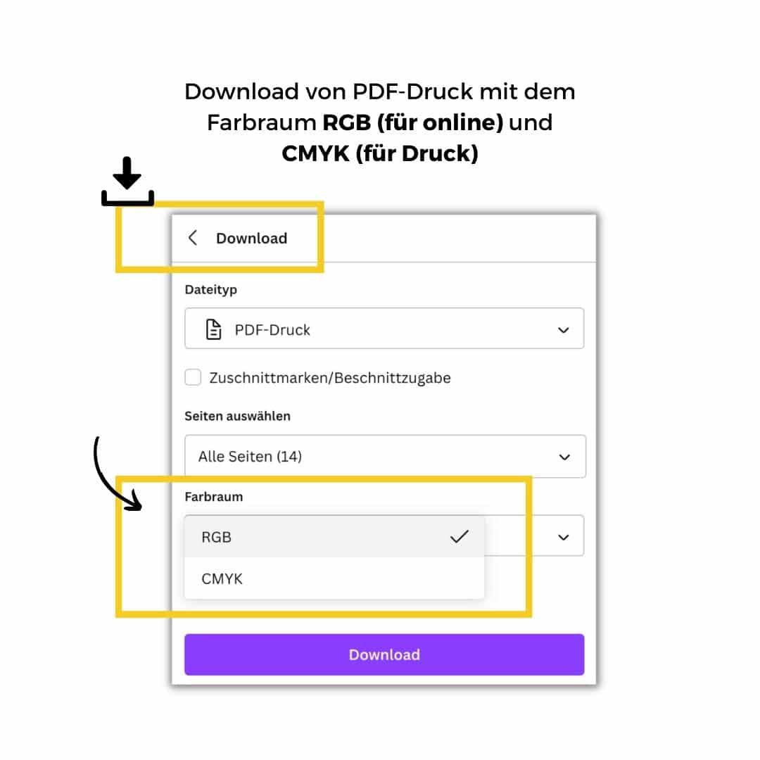 PDF-Druck Canva